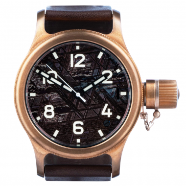 Часы АГАТ 195 Бронза 46 мм Метеорит Муонионалуста термообработанный