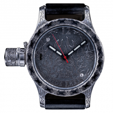 Часы АГАТ Байкер RIDE FREE 46 мм с кожаным ремешком